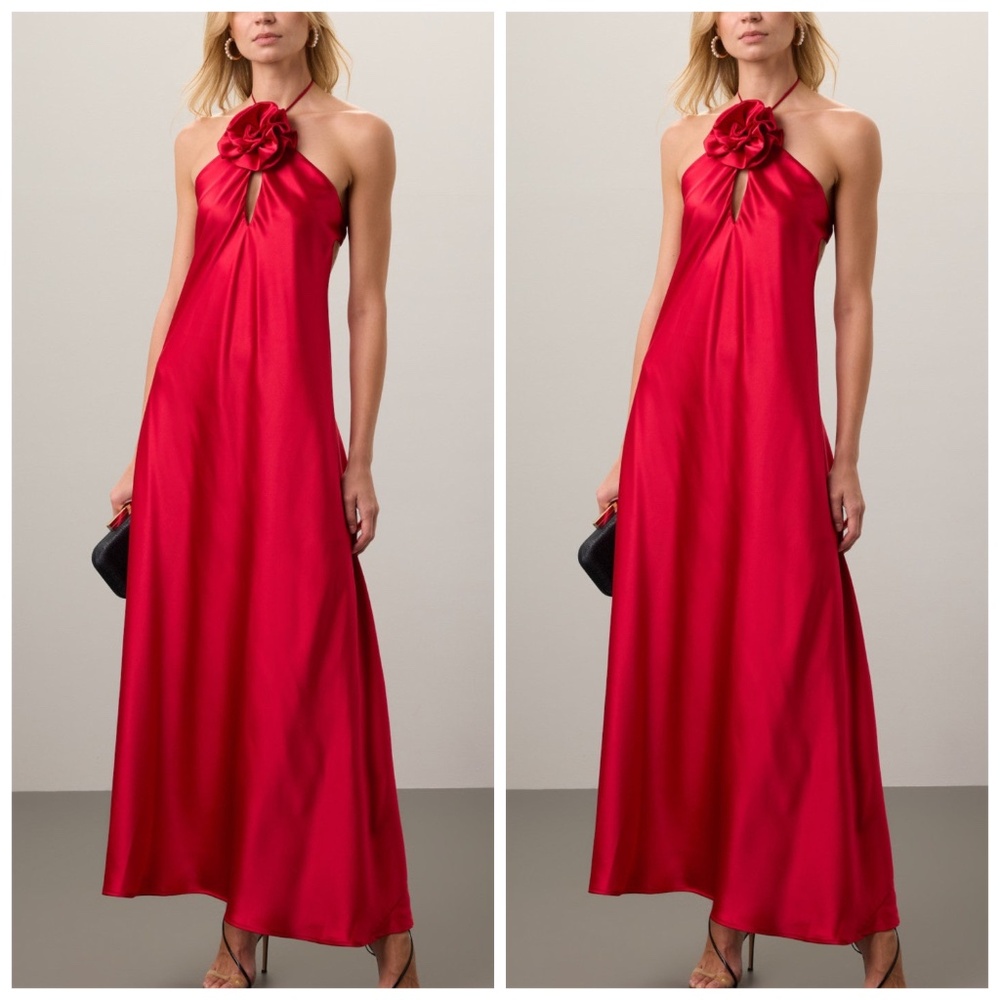 Elegant Red Maxi Dress